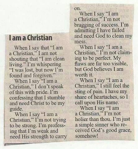 I am Christian